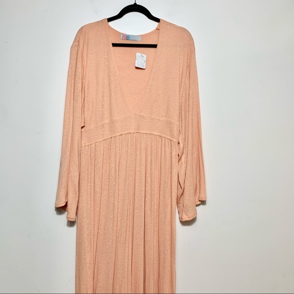 FREE PEOPLE Beach Moon Walkin’ Maxi Dress Orange - Picture 2 of 13